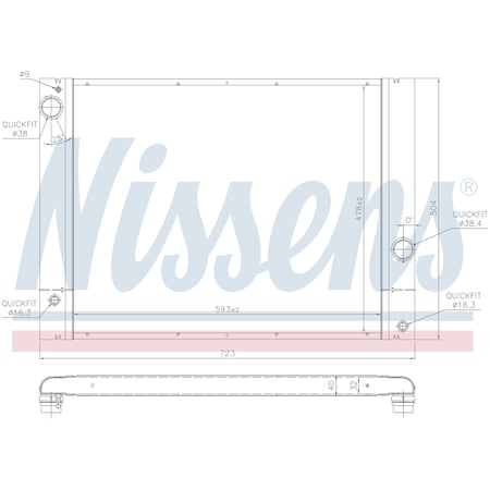 Nissen Nissens Radiator, 60772 60772